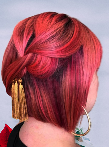 Multi-Red Short Bob