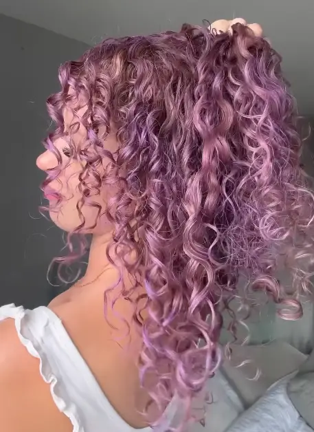 Neon Purple Wavy Hair