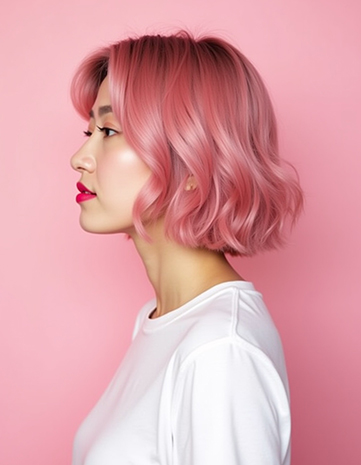 Pink Textured Bob