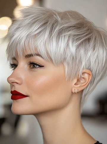 Platinum Bixie Haircut