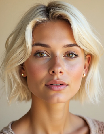 Platinum Blonde Bob with Soft Layers