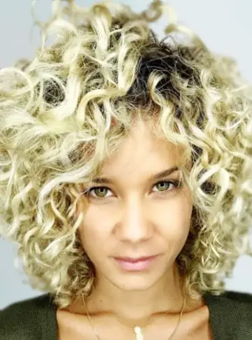 Ravishing Golden Blonde Curly Hairstyle