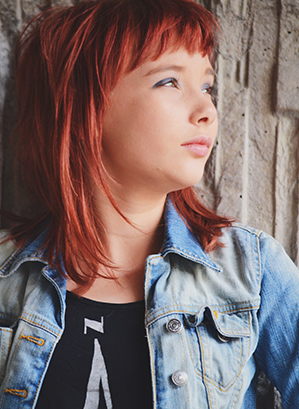 Red Bob Wolf Cut With Curtain Fringe