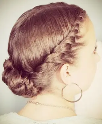 Rope Braids Tied-Up Into a Bun