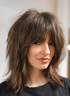  Shaggy Octopus Cut on Medium Length Hair