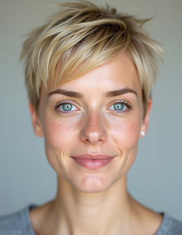 Shaggy Pixie in Ash Blonde