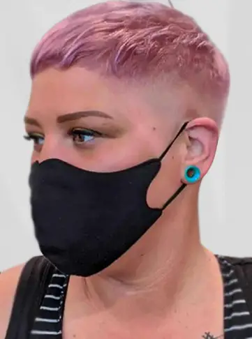 Short Pink Pixie With Side Shave