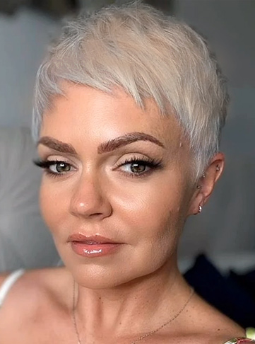  Silver Pixie With Soft Waves