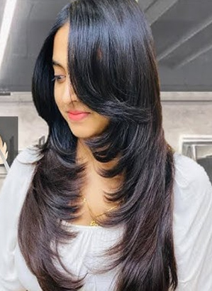  Sleek Black Layers With Feathered Ends