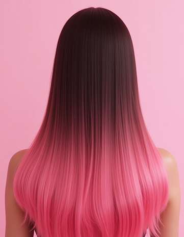 Sleek Brown to Pink Ombre