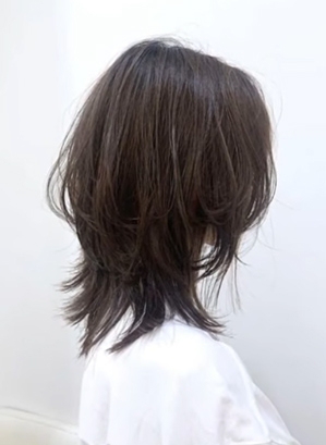 Straight Mullet Wolf Cut With Choppy Bangs