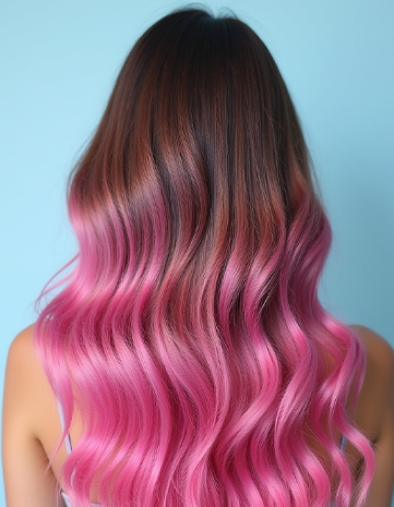 Striking Neon Pink Ocean Waves