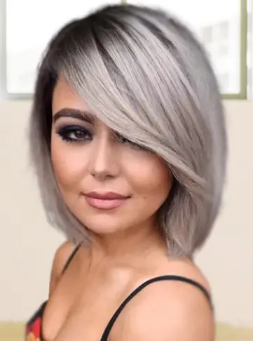 Textured Bob with Shadow Roots