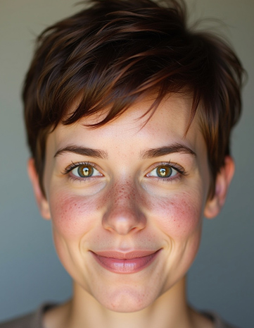 Textured Pixie Cut with Subtle Auburn Tones