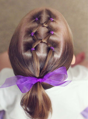 Tied Mini Ponytails