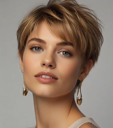 Tousled Pixie Cut with Side Bangs