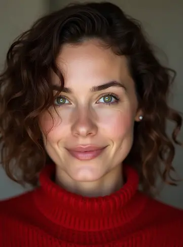 Trendy Lived-In Curly Brunette Shag