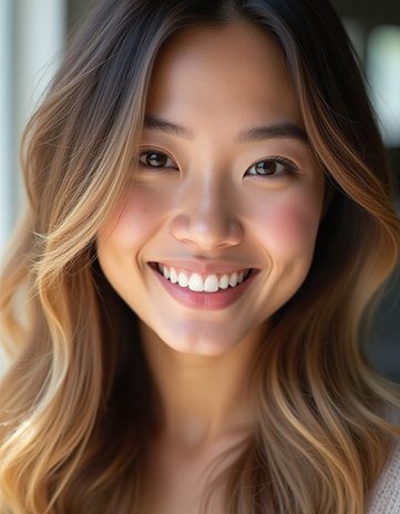 Voluminous Butterfly Cut in Caramel Brown