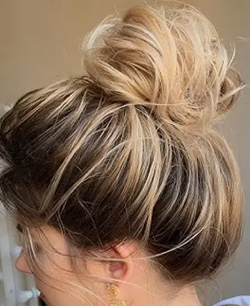 Voluminous Tousled High Bun