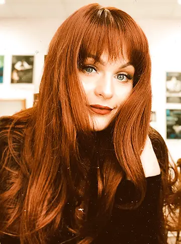 Wavy Long Chestnut Hair With Bangs