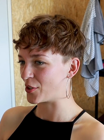 Wavy Pixie With Micro Bangs
