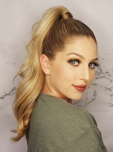 Wavy Ponytail with Front Ringlets