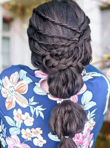 Weaved Rope Braids Into a Braid and Bubble Braid