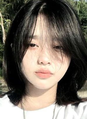 Wolf Cut on Short Voluminous Black Hair