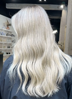 Wolf Cut on Silver Starlight Hair