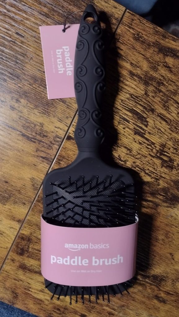 Amazon Basics Paddle Brush for Hair, Gentle Detangling