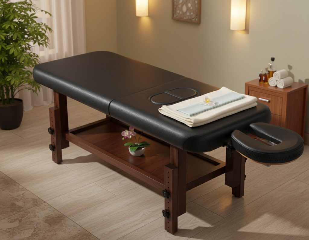 Massage Table 31IN Wide with Hight Adjustable Legs and Backrest
