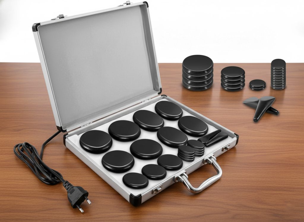 Hot Stone Massage Set with Heating Box