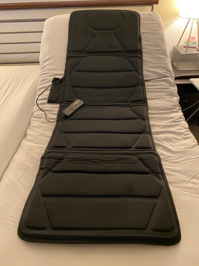 Snailax Massage Mat with Heat, Back Massage Pad for Bed, Chair, 10 Motors Vibrating Massage Mattress Pad