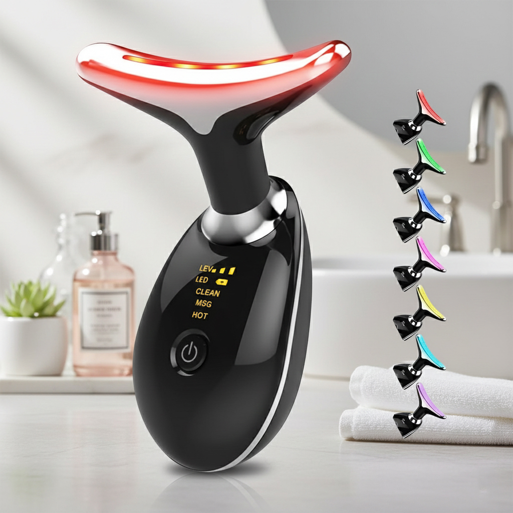 Face Massager with LED Light – 7-Color Facial Device