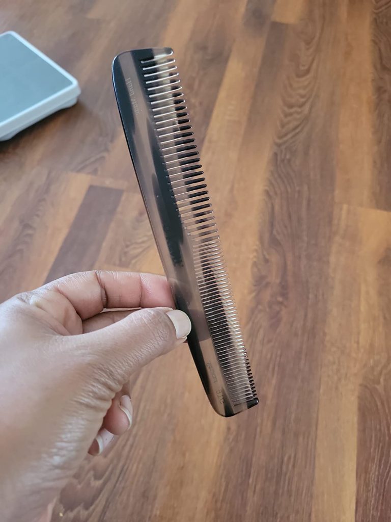 Kent 9T Graphite Fine Tooth and Wide Tooth Comb Detangler Hair Comb