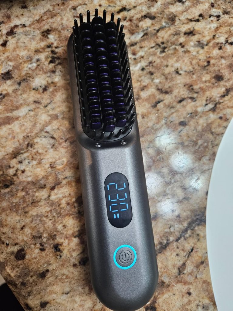 Cordless Hair Straightener Brush with 9600mAh Battery