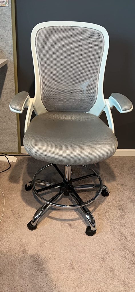 HYLONE Drafting Chair Tall Office Chair High-Back Mesh Standing Desk