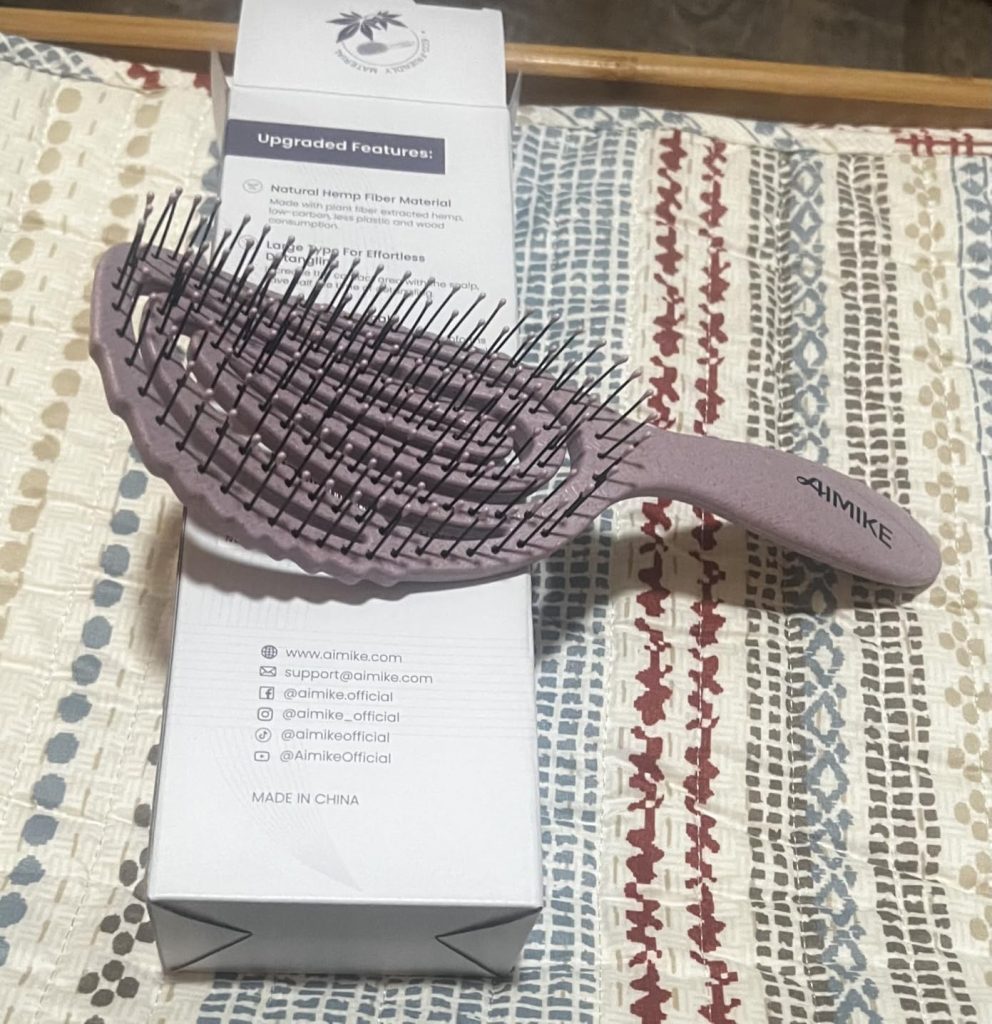 AIMIKE Hemp-Relax Detangler Hair Brush for Wavy Straight Hair