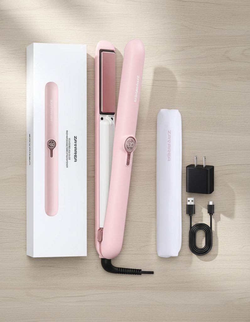 ZAVAREA Cordless Hair Straightener and Curler