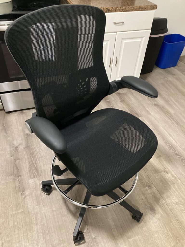 Office Drafting Chair, Ergonomic Tall Office Desk Chair, Adjustable Standing Desk Stool Chair