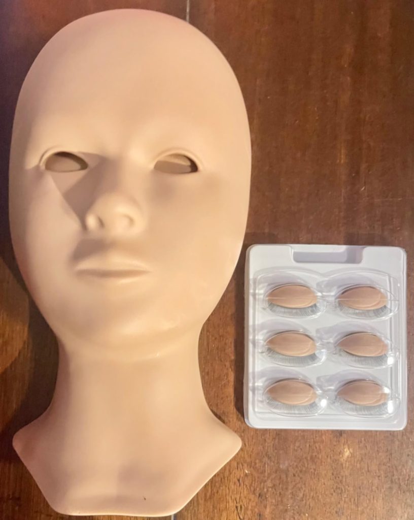 Double Layer Lash Mannequin Head for Makeup Training