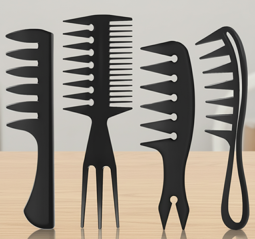 Aphrordity 4 Pcs Styling Comb for Men Pompadour Hairstyling