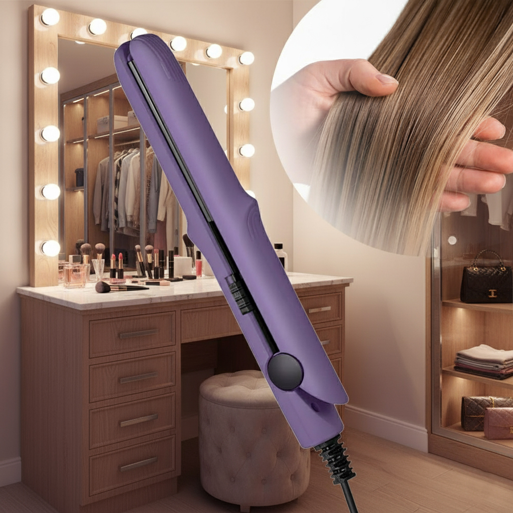 Upgrade 2-in-1 Curling Wand and Flat Iron for All Hair Types