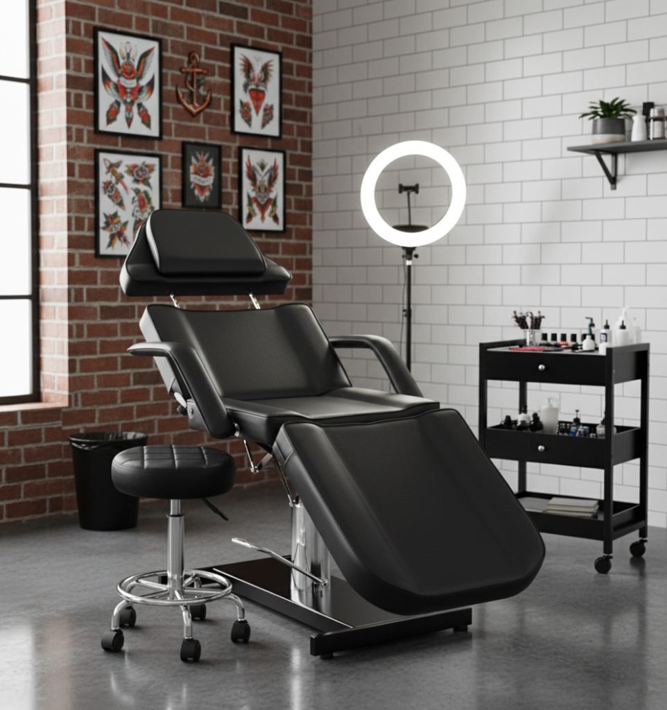 Facial Tattoo Chair with Adjustable Headrest for Beauty Salon Spa