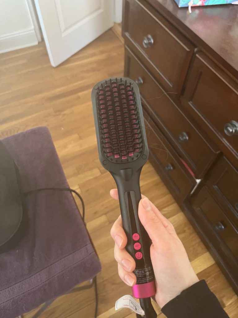 Hair Straightener Brush with 16 Temp Modes