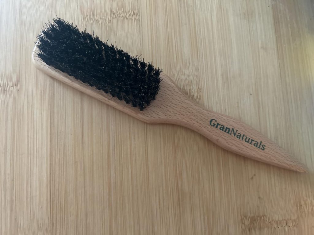 GranNaturals Boar Bristle Hair Brush for Smoothing and Teasing