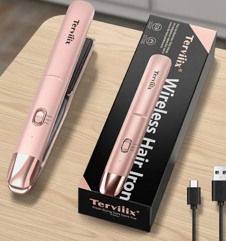 Terviiix Cordless Hair Straightener Portable Size