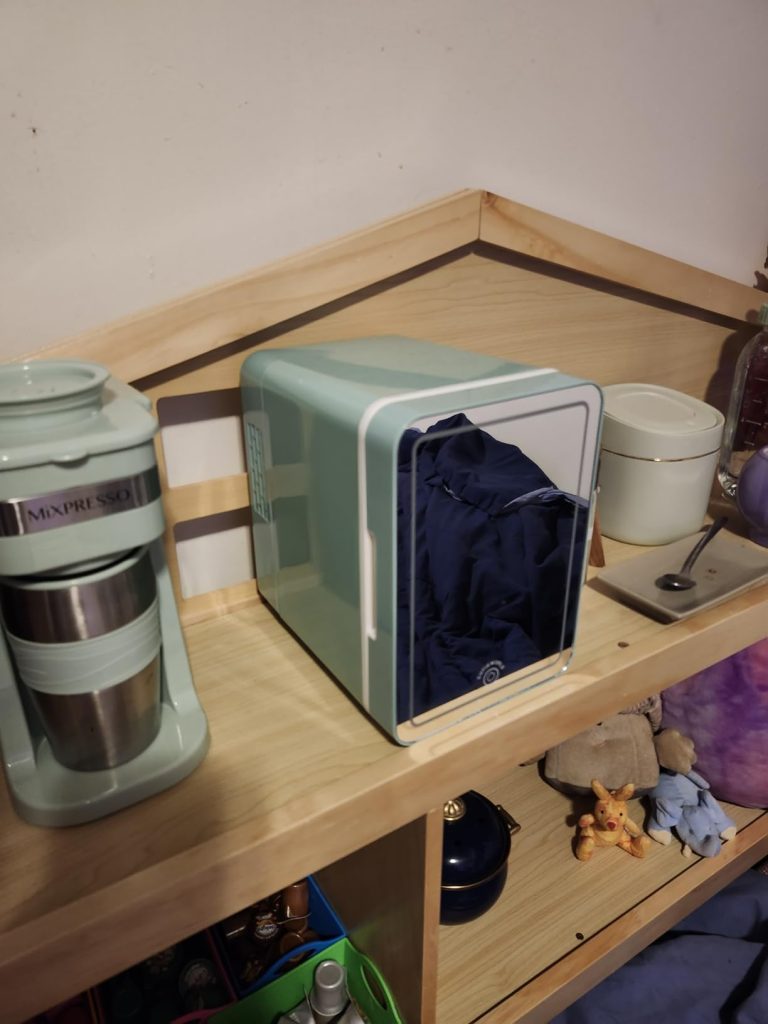 CUTIEWORLD Skincare Fridge with Dimmable LED Light Mirror (4 L)