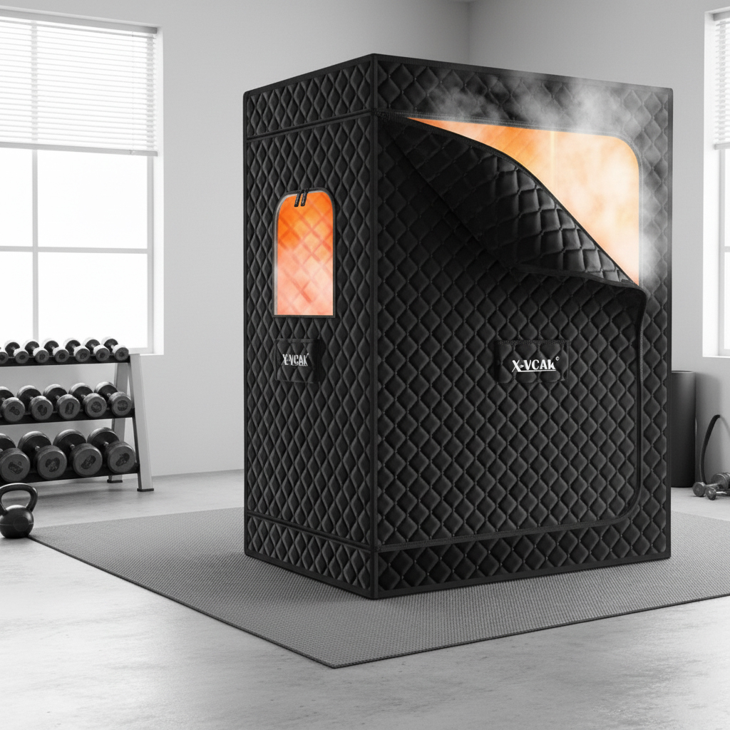 X-Vcak 2 Person Sauna, Extra Large Sauna Box, Portable Steam Sauna Tent with 2 Steamers