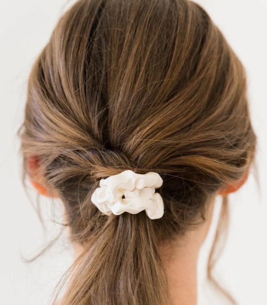 30 Pcs Black Satin Hair Scrunchies for Women